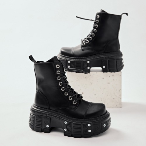 Motorcycle boots, Martin boots, punk leather shoes