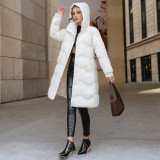 Fashionable temperament cotton jacket women's mid to long style