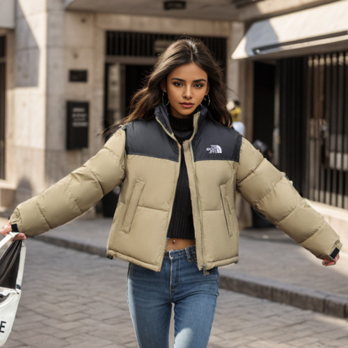 Cotton women's short loose and thick embroidered letter jacket classic