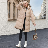 Fashionable temperament cotton jacket women's mid to long style