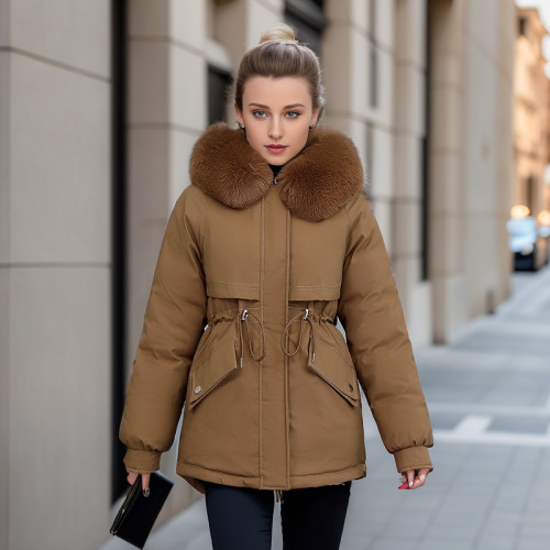 Women's cotton jacket with added fleece