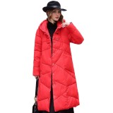 Cotton clothing for women, long and over the knee, thickened