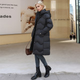 Fashionable temperament cotton jacket women's mid to long style