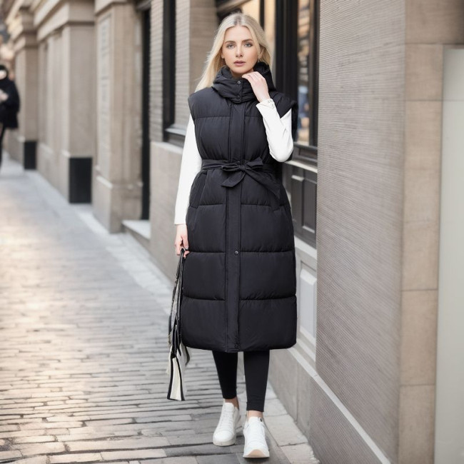 Long vest women's cotton jacket women's warm coat vest women's clothing