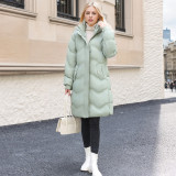 Fashionable temperament cotton jacket women's mid to long style