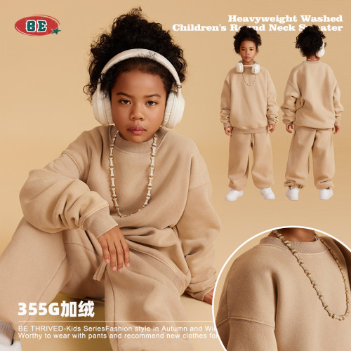 355G velvet children's hoodie top