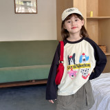Children's long sleeved T-shirt top cartoon base shirt