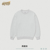 autumn and winter 365G thick velvet round neck solid color children's hoodie for boys and girls set