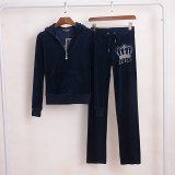 Oversized women's crown slim fit set, gold silk velvet sport two-piece set