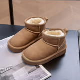 Children's snow boots, low cut warm shoes