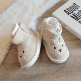 Cartoon snow boots for boys and girls with plush warm cotton shoes