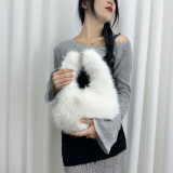 Fur bag imitating fox fur handbag