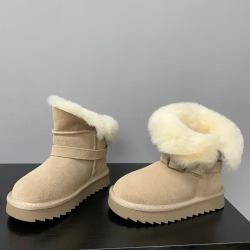 Fur integrated snow boots, children's thick and warm cotton boots