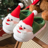 Christmas slippers with thick sole and anti slip, autumn and winter slippers