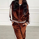 Autumn and winter hot selling women's casual four season sportswear velvet women's suit