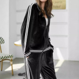 Autumn and winter hot selling women's casual four season sportswear velvet women's suit