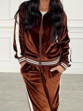 Autumn and winter hot selling women's casual four season sportswear velvet women's suit