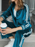 Autumn and winter hot selling women's casual four season sportswear velvet women's suit