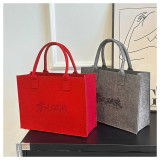 Felt bag, tote bag, large capacity, logo can be added, shopping bag, advertising promotion gift bag