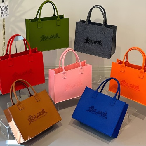 Felt bag, tote bag, large capacity, logo can be added, shopping bag, advertising promotion gift bag