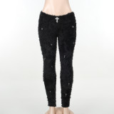 FY23449 Fur Pants with Butt Lifting for Women