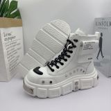 High top versatile white men's casual thick soled Martin boots for men