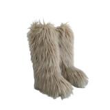 Long Women Furry Boots Winter Knee Length Keep Warm Ladies Snow Boots