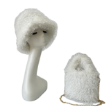 Faux Fur Hat bag sets Women Winter  Multicolor Warm Hats
