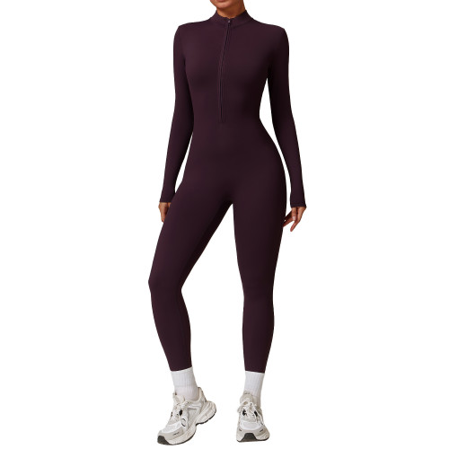 Velvet yoga jumpsuit running fitness suit 8445