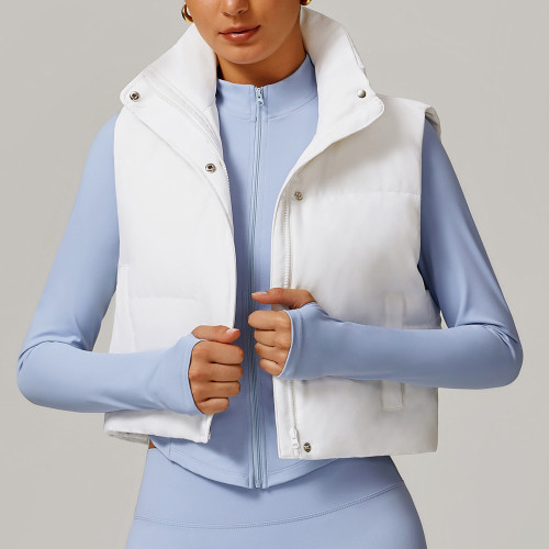 Winter vest down jacket vest white duck down insulation 9037