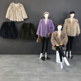 Mid Length Natural Fox Fur Coat Fur Jacket The Most Popular Real Fur Coat