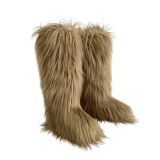 Long Women Furry Boots Winter Knee Length Keep Warm Ladies Snow Boots