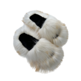 PVC Faux Raccoon Fur Slides Fox Fur Slippers