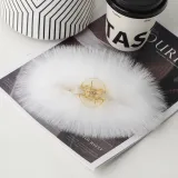 True fox fur hair accessory clip