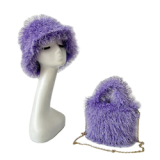 Faux Fur Hat bag sets Women Winter  Multicolor Warm Hats