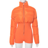 K23RP476 Tight jumpsuit short jacket for women