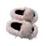 PVC Faux Raccoon Fur Slides Fox Fur Slippers