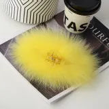 True fox fur hair accessory clip