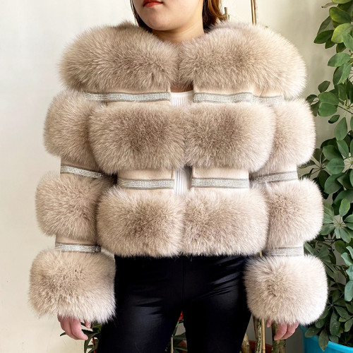 Short Style Women Fur Jacket Winter Real Fox Fur Coat