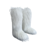 Long Women Furry Boots Winter Knee Length Keep Warm Ladies Snow Boots