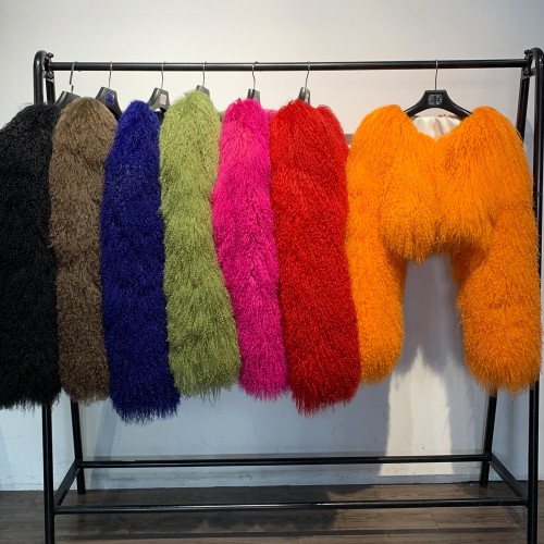 Fur Jacket New Women Natural Fur Jacket Winter Warm Sheep Fur Coat