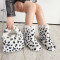 White leopard print shoe bag set
