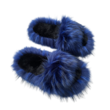 PVC Faux Raccoon Fur Slides Fox Fur Slippers