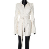 H24DS226 collar long sleeved dress