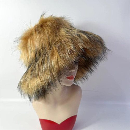 Warm imitation fur, thick raccoon fur hats