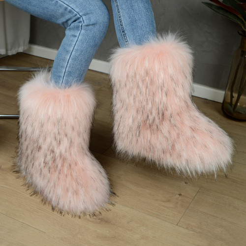 Warm and thick fur boots, snow boots