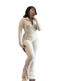 HR24057 sexy tight fitting long sleeved micro trumpet two-piece set