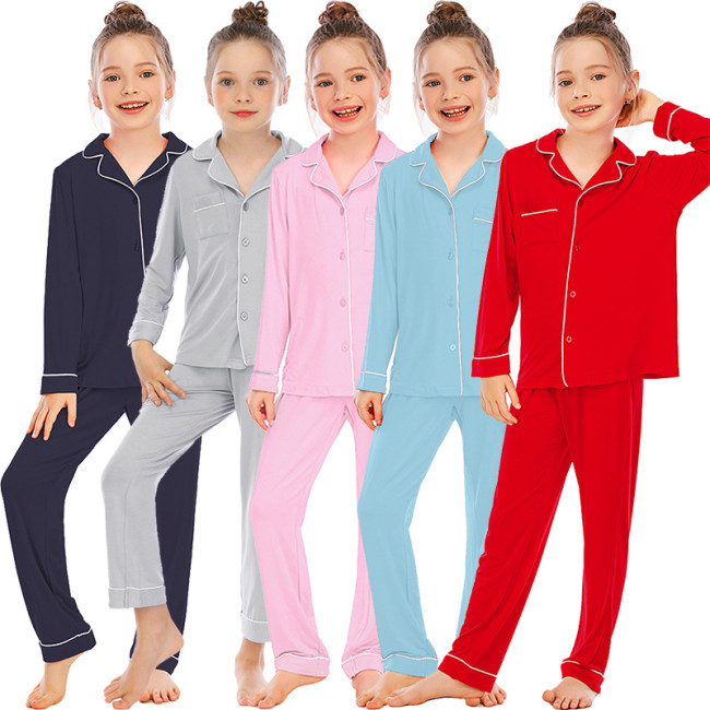 Sleepwear, children's clothing, long sleeves, long pants set, comfortable Modal