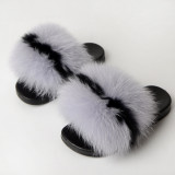 Children's fur and fur slippers