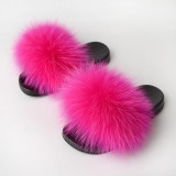 Children's fur and fur slippers